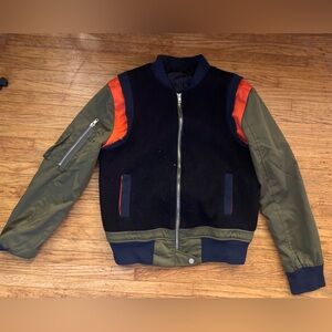 Dolce & Gabbana Olive, Navy & Orange Bomber Jacket